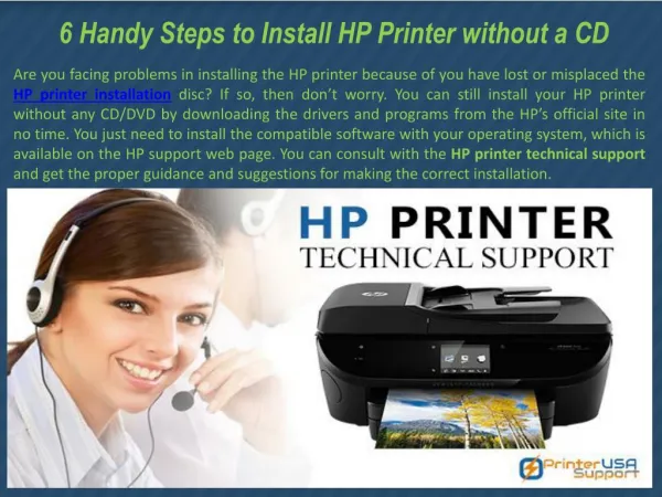 Hp printer installation