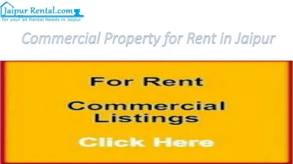 Commercial Property For Rent In Jaipur