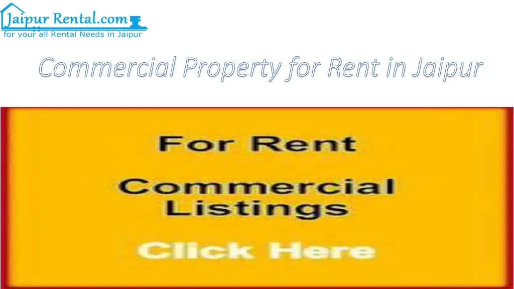 c ommercial p roperty for rent in jaipur