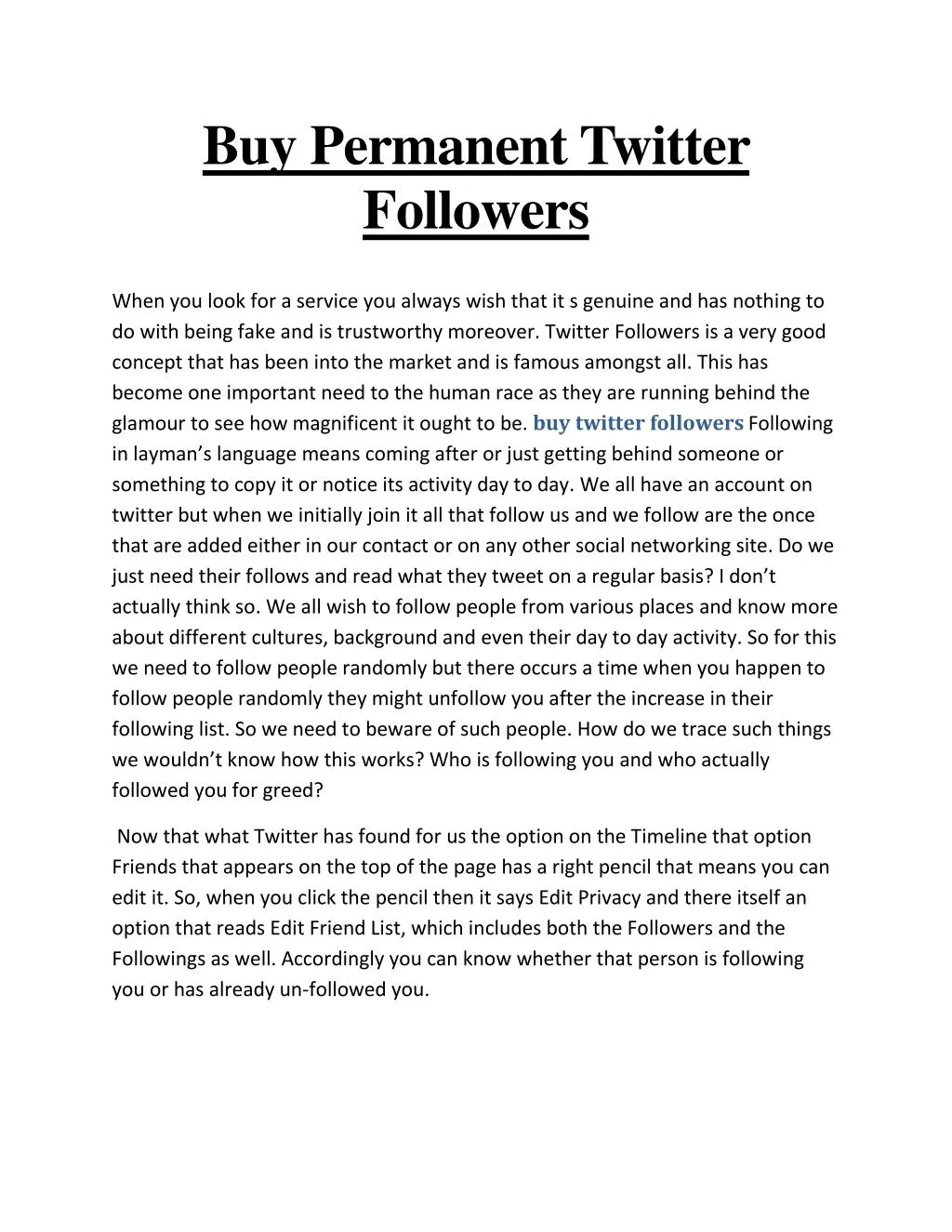 buy permanent twitter followers