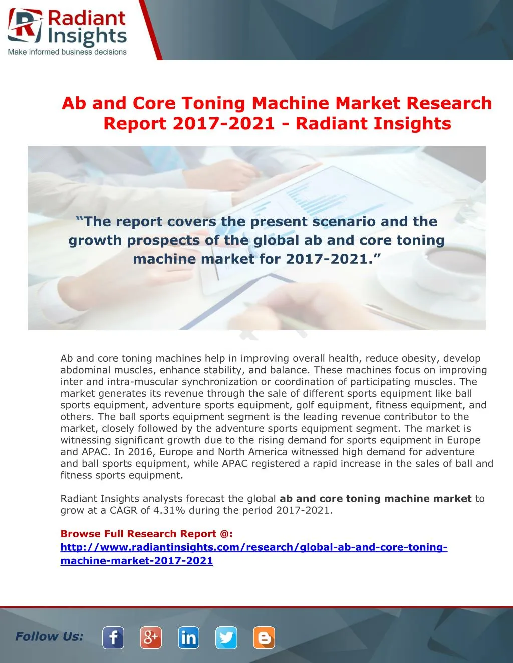ab and core toning machine market research report