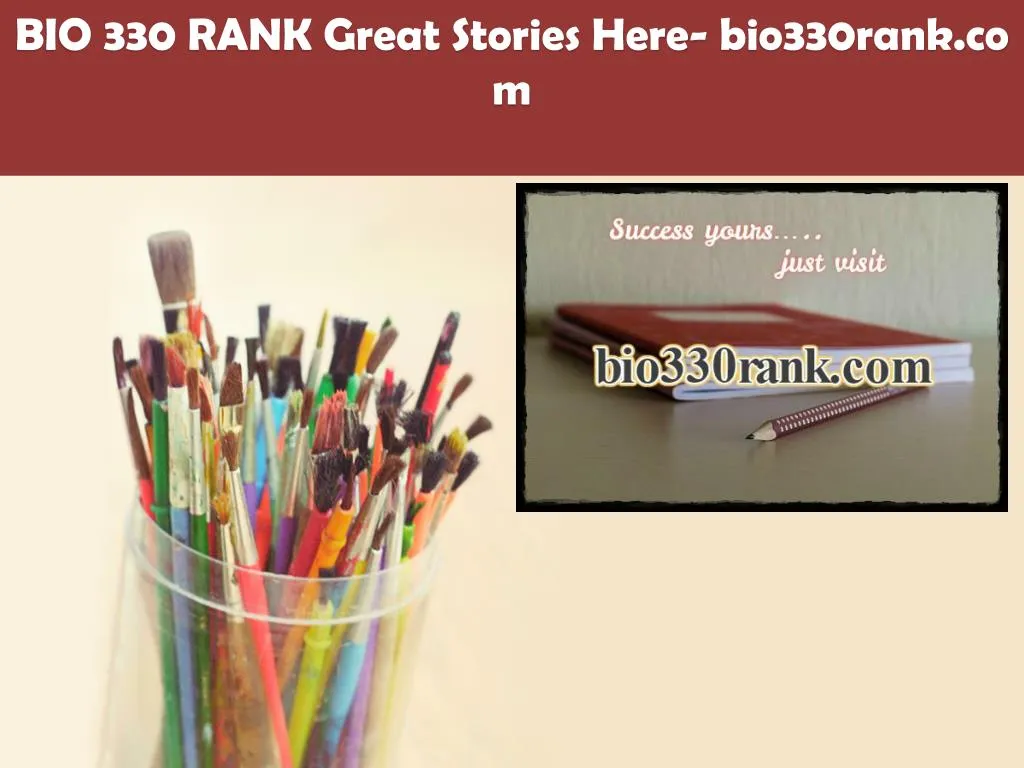 bio 330 rank great stories here bio330rank com
