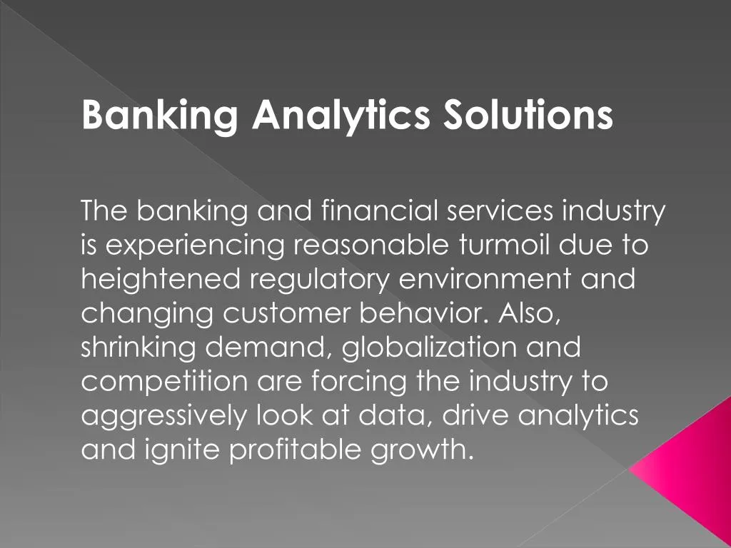 banking analytics solutions