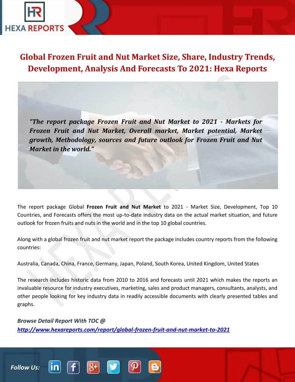 global frozen fruit and nut market size share
