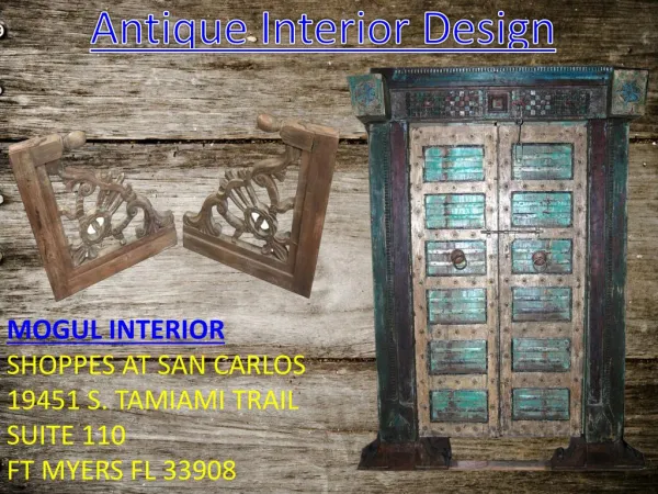 Antique interior design by mogulinterior