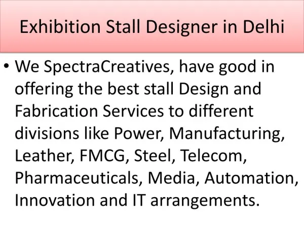 Exhibition Stall Designer in Delhi