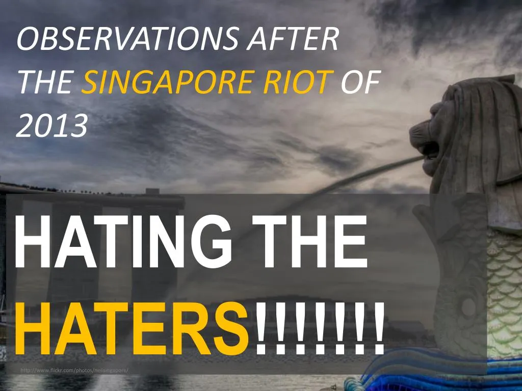 observations after the singapore riot of 2013