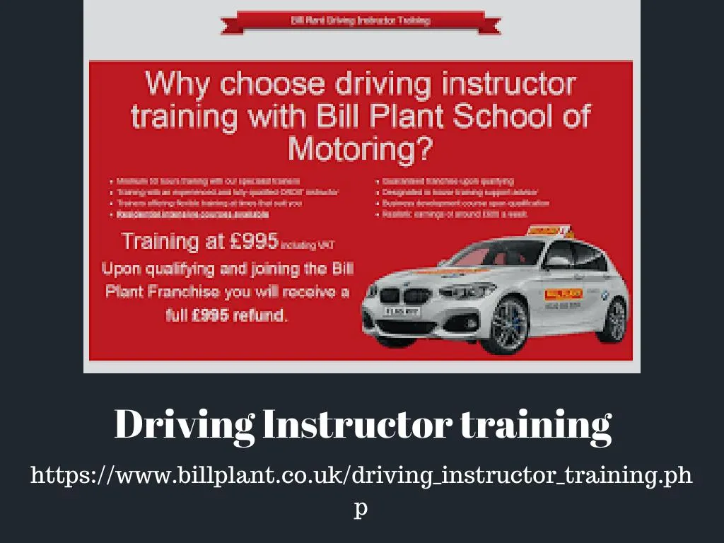 driving instructor training https www billplant