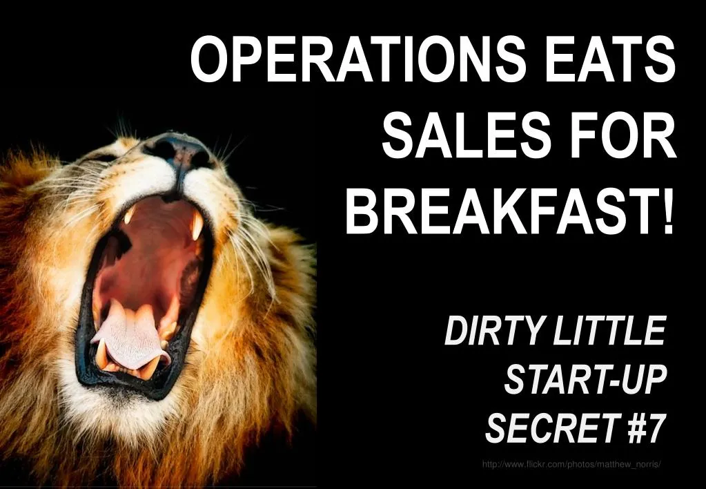 operations eats sales for breakfast