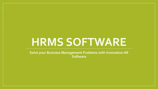HRMS software