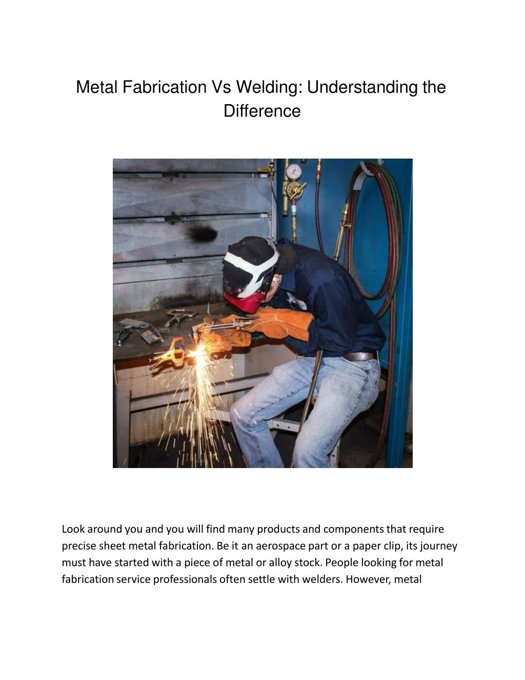 metal fabrication vs welding understanding