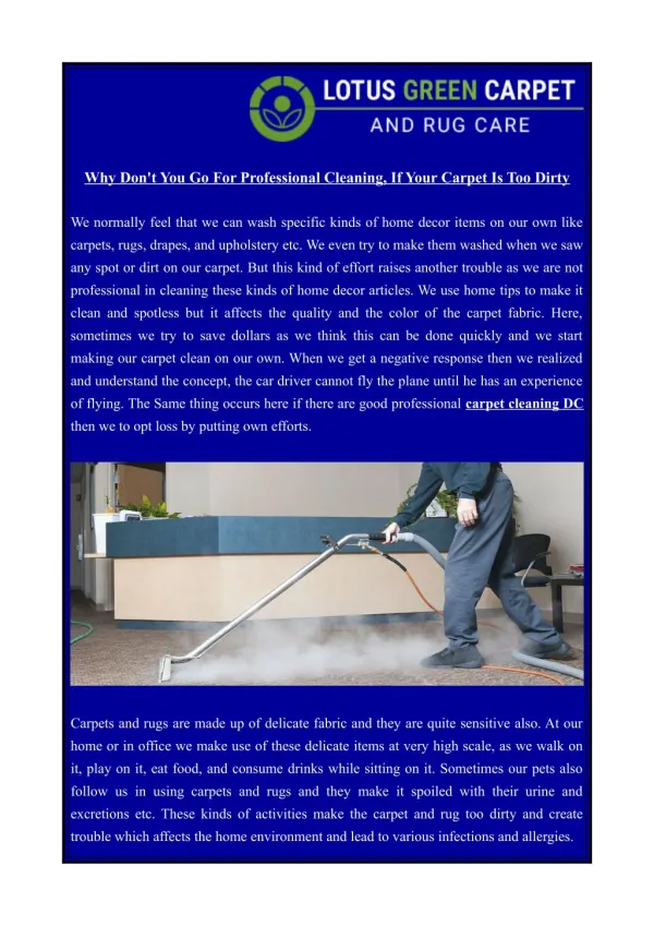 Carpet Cleaning DC