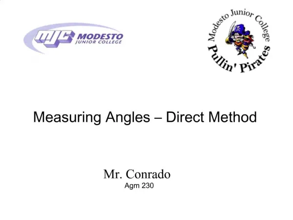 Measuring Angles Direct Method