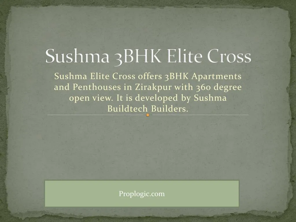 sushma 3bhk elite cross