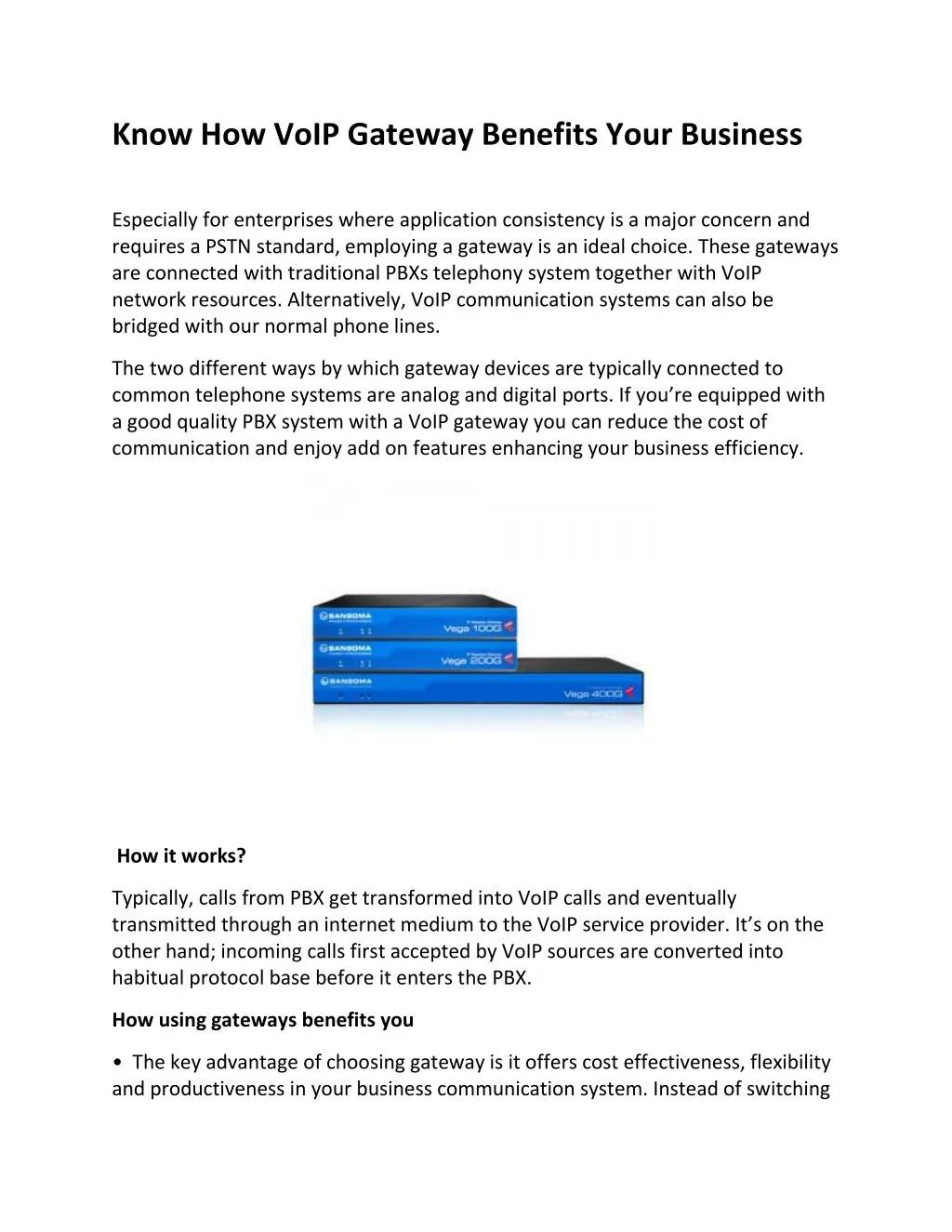 know how voip gateway benefits your business