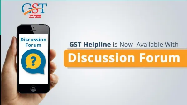 Process of Discussion Forum with GST Helpline App