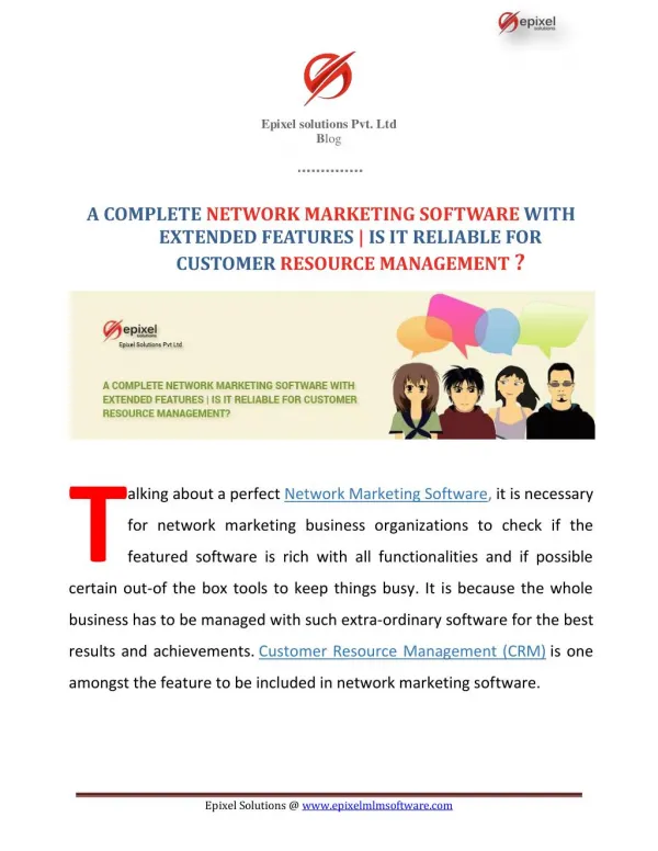A COMPLETE NETWORK MARKETING SOFTWARE WITH EXTENDED FEATURES | IS IT RELIABLE FOR CUSTOMER RESOURCE MANAGEMENT?