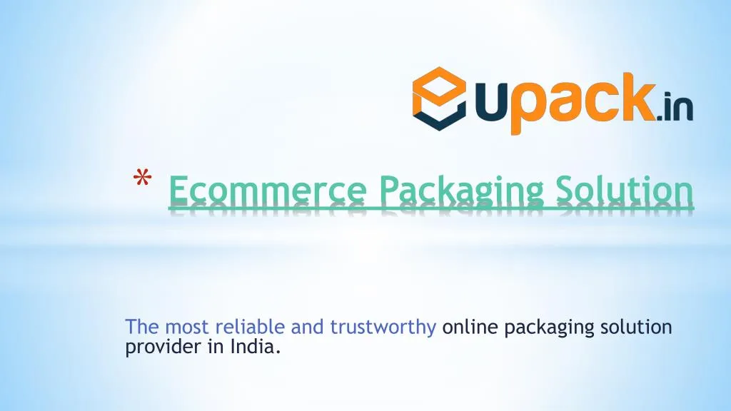 ecommerce packaging solution
