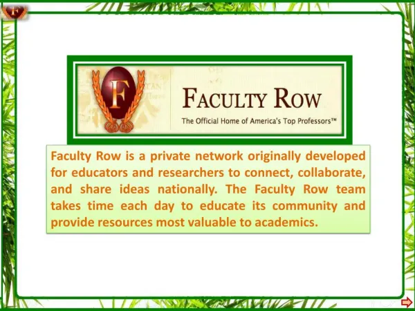 Faculty Row