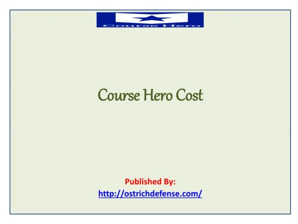 Course Hero Cost