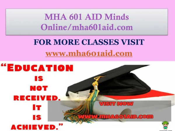 MHA 601 AID Minds Online/mha601aid.com