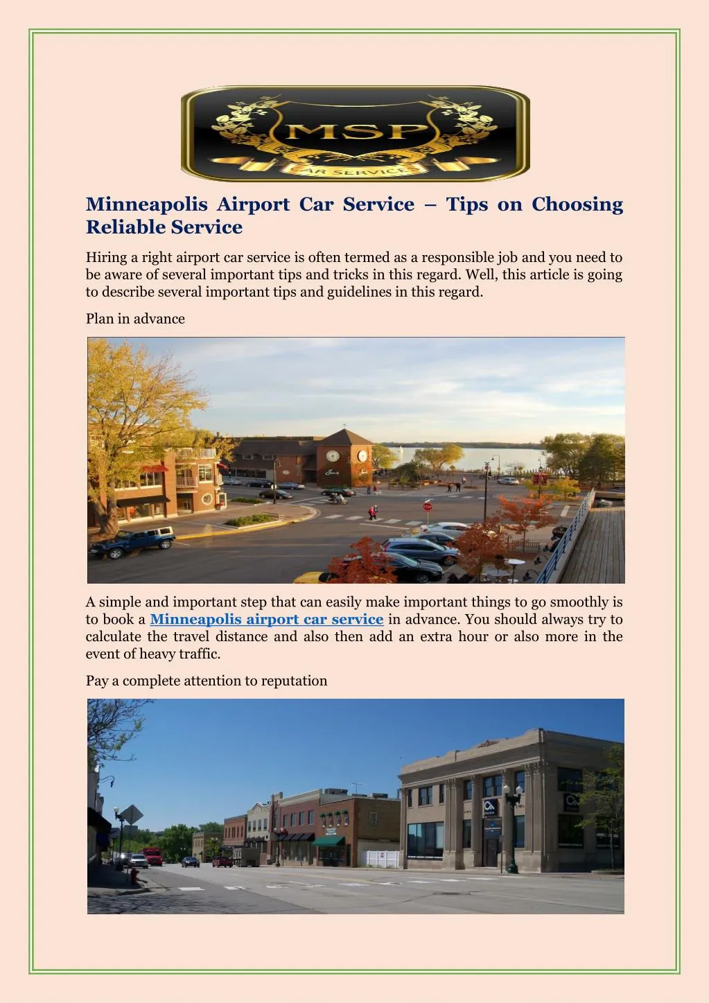 minneapolis airport car service tips on choosing
