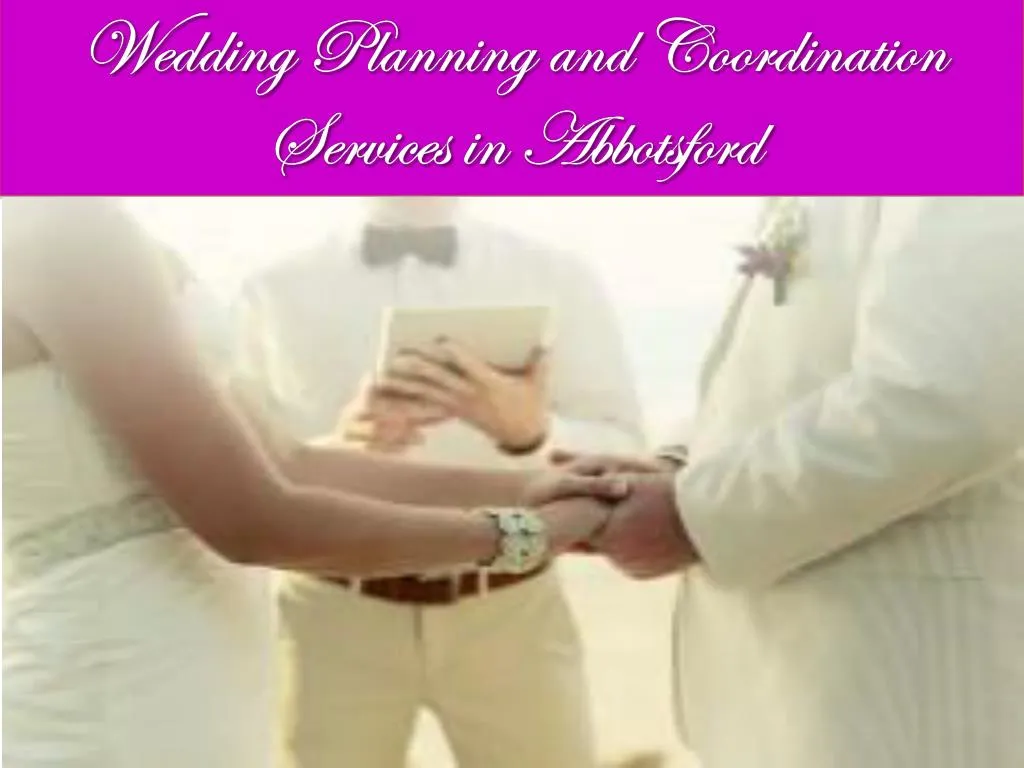wedding planning and coordination services