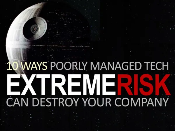 Extreme risk - how bad tech mgmt destroys firms