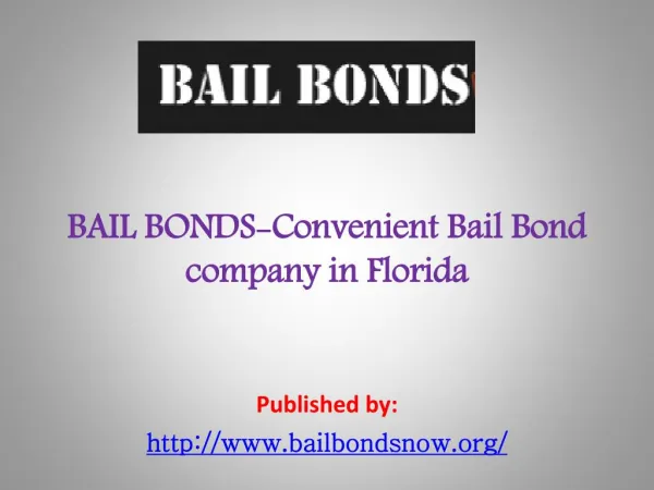 Convenient Bail Bond company in Florida