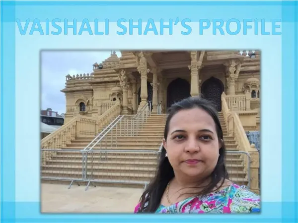Take a Glance on Vaishali Shah's Profile- A Phenomenal Author