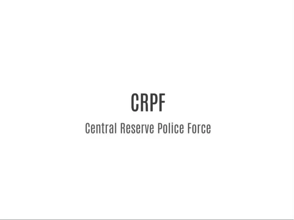 CRPF Recruitment 2017, Latest recruitment
