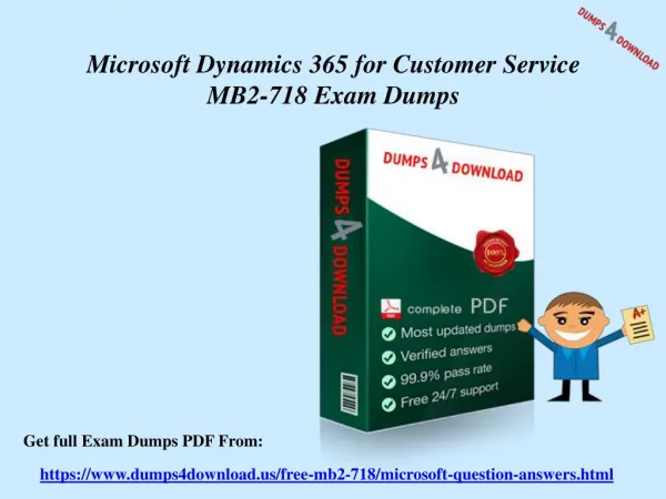 Get MB2-718 Questions Answers - Microsoft MB2-718 Exam Dumps Dumps4Download