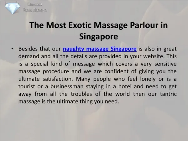 Get relaxing sexy massage Singapore