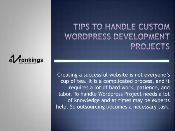 Tips to Handle Custom Wordpress Development Projects
