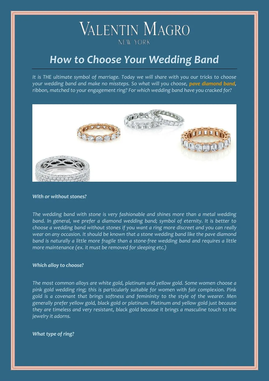 how to choose your wedding band