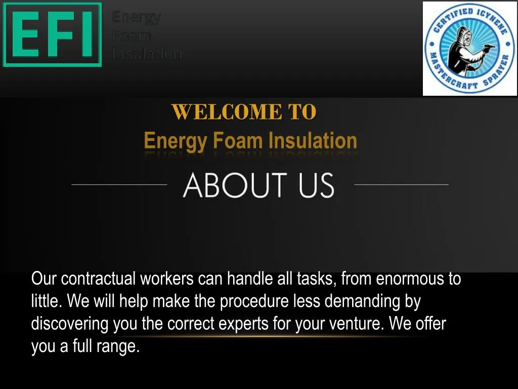 welcome to energy foam insulation