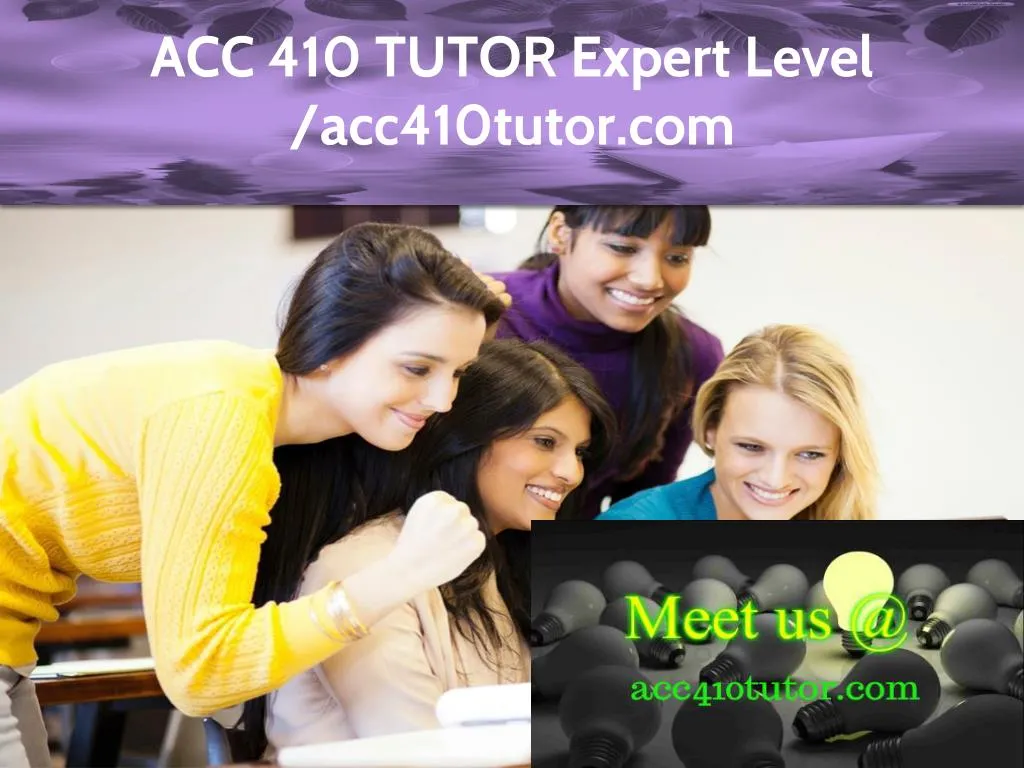 acc 410 tutor expert level acc410tutor com
