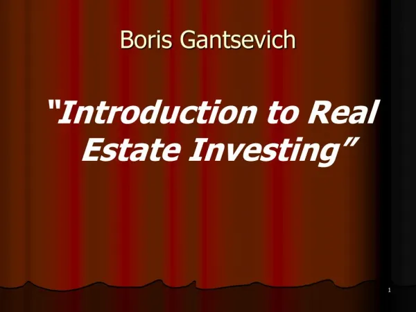 Boris Gantsevich Gives Tips How To Sell Real Estate Marketing