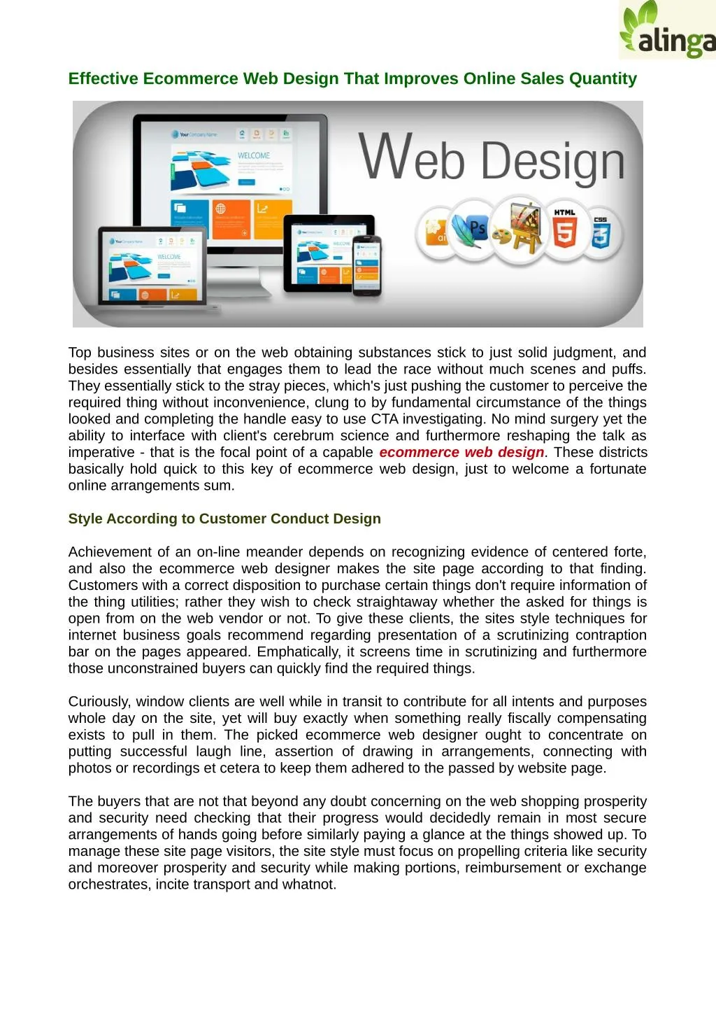 effective ecommerce web design that improves