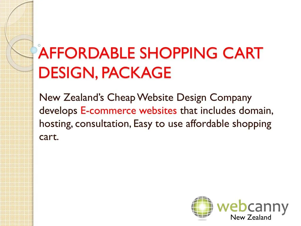 affordable shopping cart design package