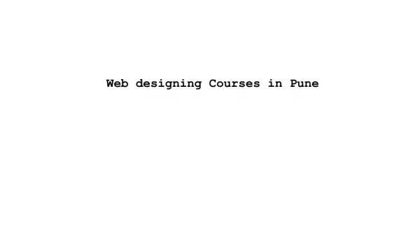 Web designing Classes in Pune