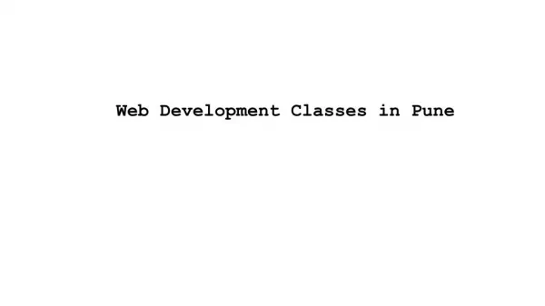Web Design & Development courses - classes in Pune