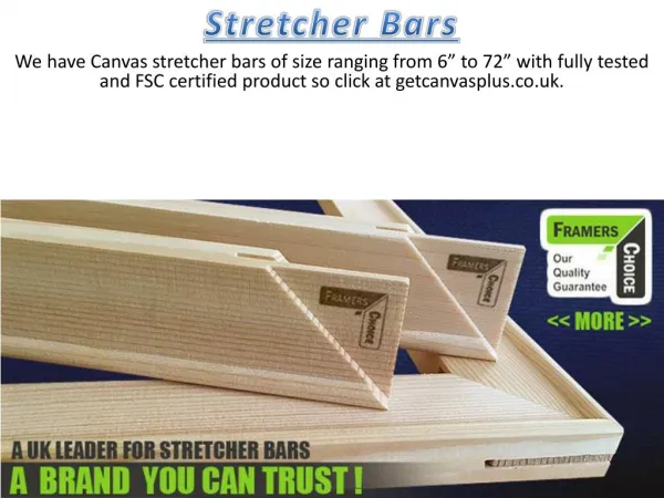 Stretcher Bars - Getcanvasplus.co.uk