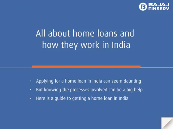 How Home Loans Work in India