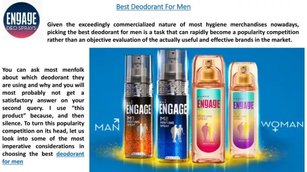 Picking The Best Deodorant For Men