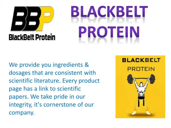 BLACKBELT PROTEIN BODY BUILDING SUPPLEMENTS