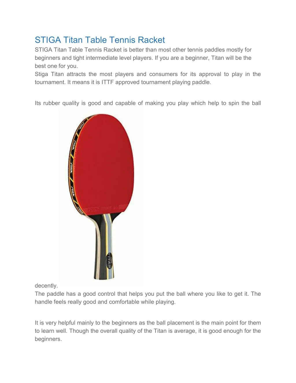 stiga titan table tennis racket stiga titan table