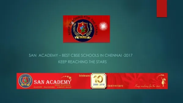 SAN Academy- Best CBSE Schools in Chennai