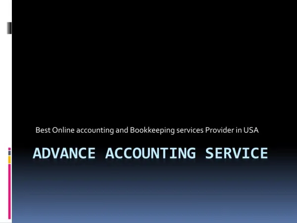 Quick Tax Return Services in MYOB | Online Accounting in USA | Advanceaccountingservice