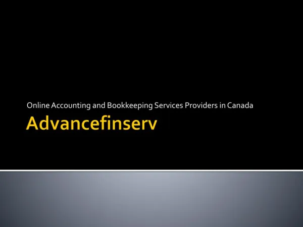 Online Tax Return Services in Quickbooks | Best Accounting Firm in Canada | Advancefinserv.com